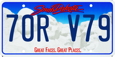 SD license plate 70RV79