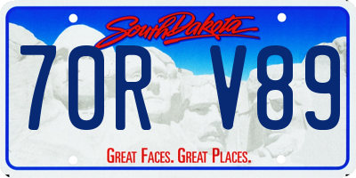 SD license plate 70RV89