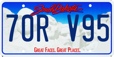 SD license plate 70RV95
