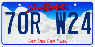 SD license plate 70RW24
