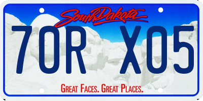 SD license plate 70RX05