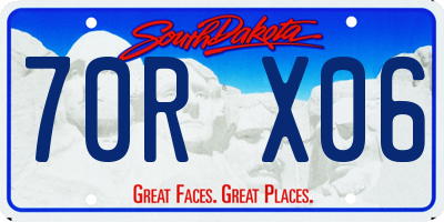 SD license plate 70RX06