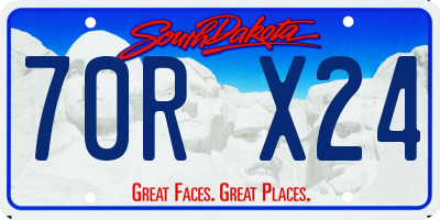 SD license plate 70RX24