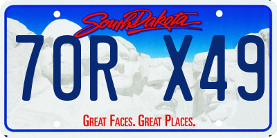 SD license plate 70RX49