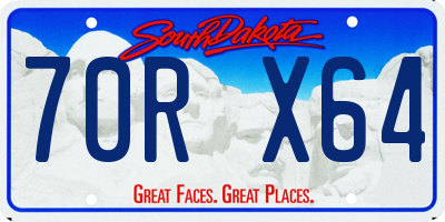 SD license plate 70RX64