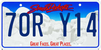 SD license plate 70RY14