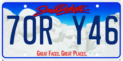 SD license plate 70RY46