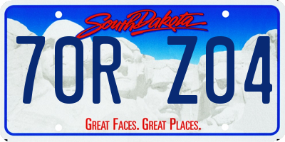 SD license plate 70RZ04