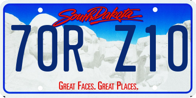 SD license plate 70RZ10