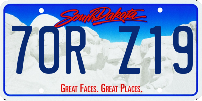 SD license plate 70RZ19