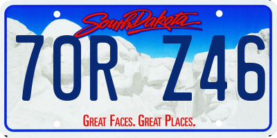 SD license plate 70RZ46