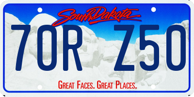 SD license plate 70RZ50