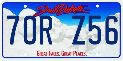 SD license plate 70RZ56
