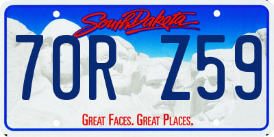 SD license plate 70RZ59