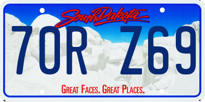 SD license plate 70RZ69