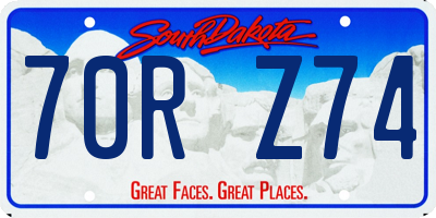 SD license plate 70RZ74