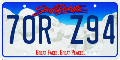 SD license plate 70RZ94