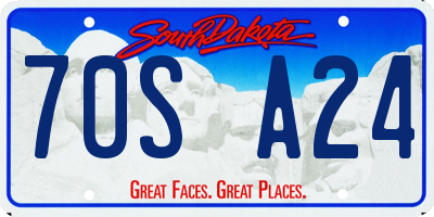 SD license plate 70SA24