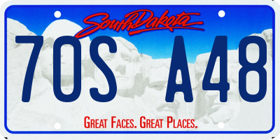 SD license plate 70SA48