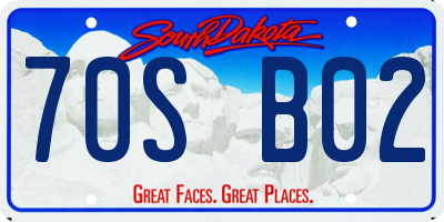 SD license plate 70SB02