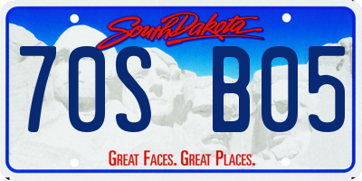 SD license plate 70SB05