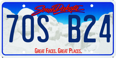 SD license plate 70SB24