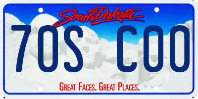 SD license plate 70SC00