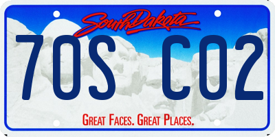 SD license plate 70SC02