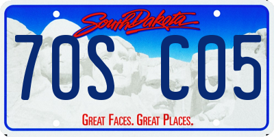 SD license plate 70SC05