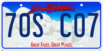 SD license plate 70SC07
