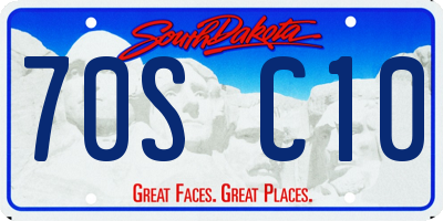 SD license plate 70SC10