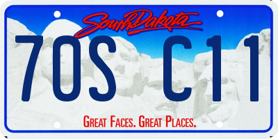 SD license plate 70SC11