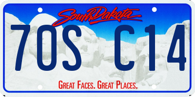 SD license plate 70SC14