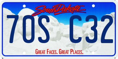 SD license plate 70SC32