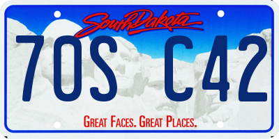 SD license plate 70SC42