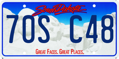 SD license plate 70SC48