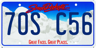 SD license plate 70SC56