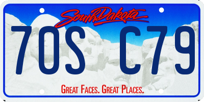 SD license plate 70SC79