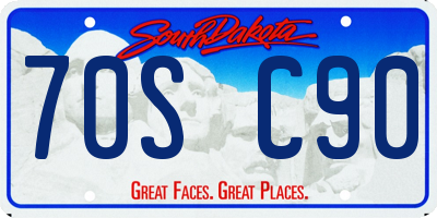 SD license plate 70SC90
