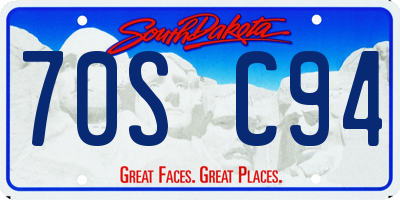 SD license plate 70SC94