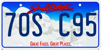 SD license plate 70SC95