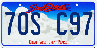 SD license plate 70SC97