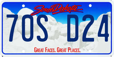 SD license plate 70SD24