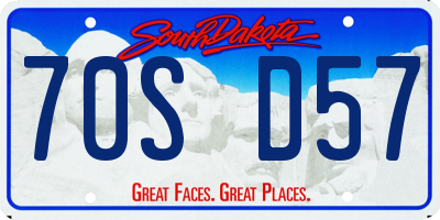 SD license plate 70SD57