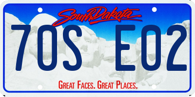 SD license plate 70SE02