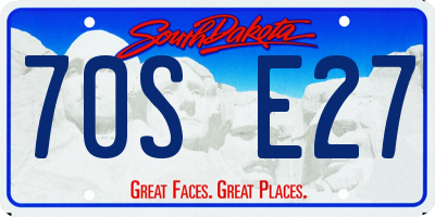 SD license plate 70SE27