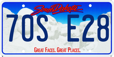 SD license plate 70SE28