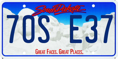 SD license plate 70SE37