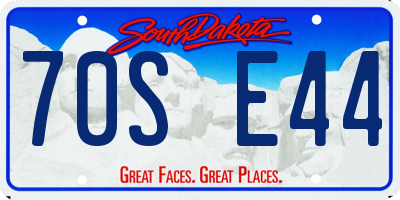 SD license plate 70SE44