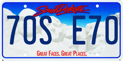 SD license plate 70SE70
